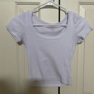 Hollister white scoop top